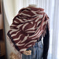 New Striped Printed Tassel Cashmere Shawl