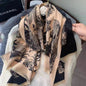 Versatile Cashmere-like Double-sided Tropical Rainforest Pattern Thickened Warm New Scarf For Women