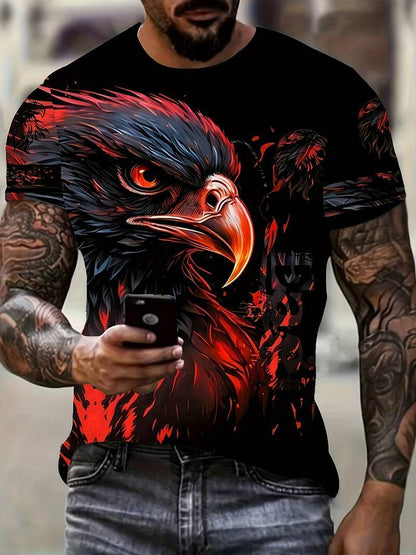 Men's Eagle Print Fashion Print T-shirt