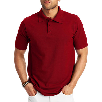 Cotton Short Sleeve Polo Shirt Work Clothes Cultural Embroidery