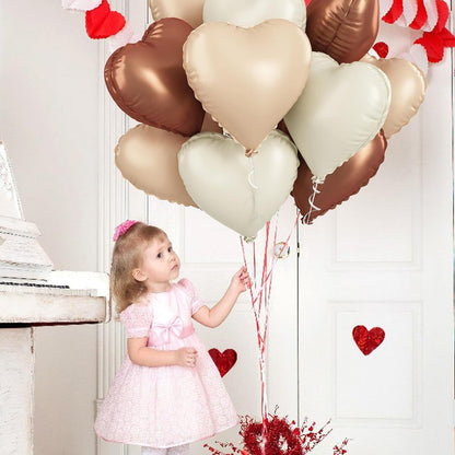 Cream Heart-shaped Balloon Valentine's Day