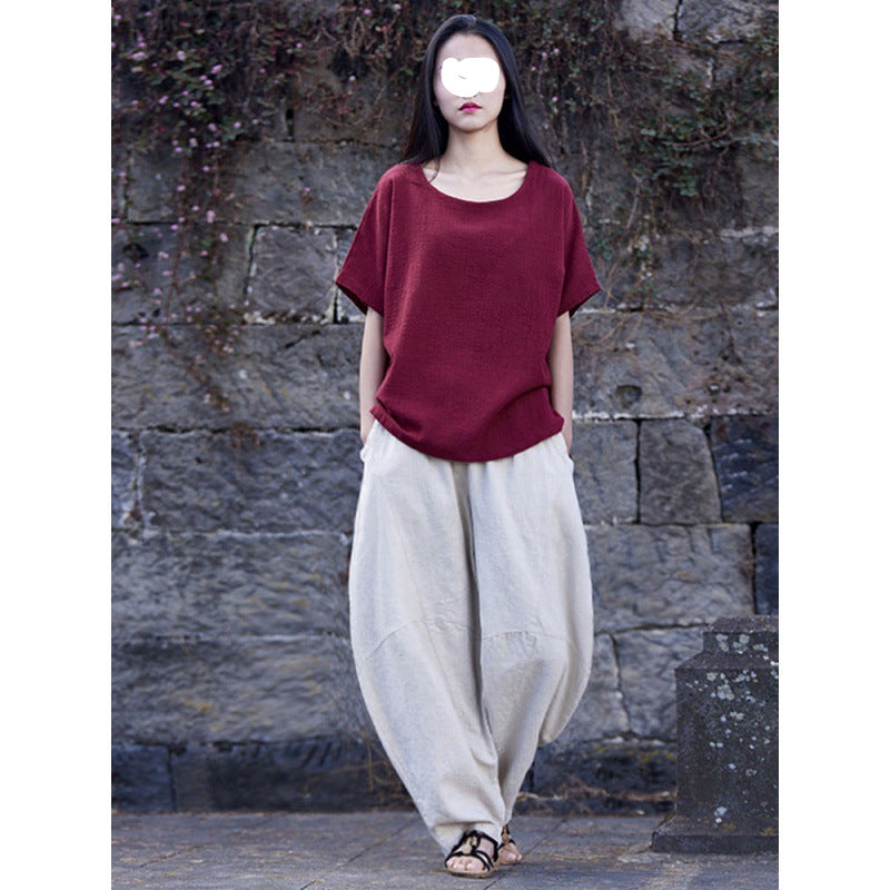 National Fashion Loose All-matching Pants Women