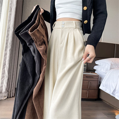 Women's Casual Solid Color Loose Japanese Style Wide Leg Pants