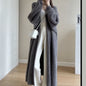 Mink-like Wool Cardigan Loose Size Thickened Mid-length Idle Style Knitted Coat