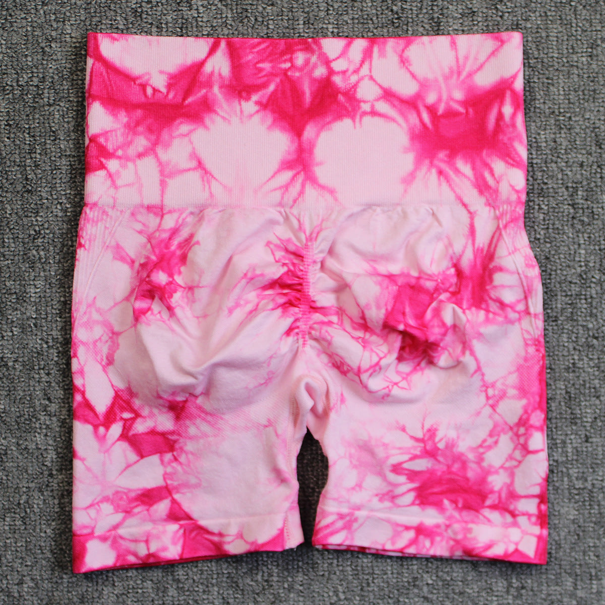 Seamless Tie-dye Yoga High Waist Tight High Elastic Shorts