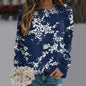 Ölgemälde Bunte Blumen Damen Langarm Pullover Top