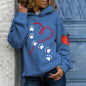 Women's Casual Cartoon Printed Hooded Sweatshirt