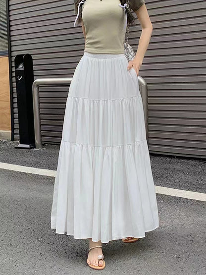 Design High Waist Slimming Expansion Skirt Loose All-match Stitching Skirt