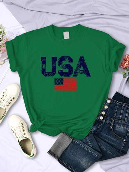 Damen T-Shirt mit Aufdruck „American Letters“ von American Stars and Stripes