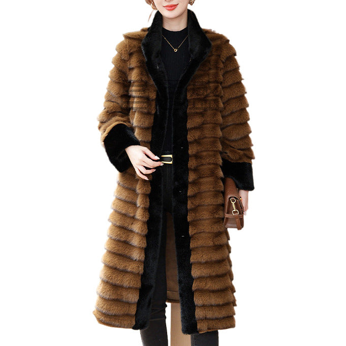 Winter Imitated Mink Coat For Middle-aged And Elderly