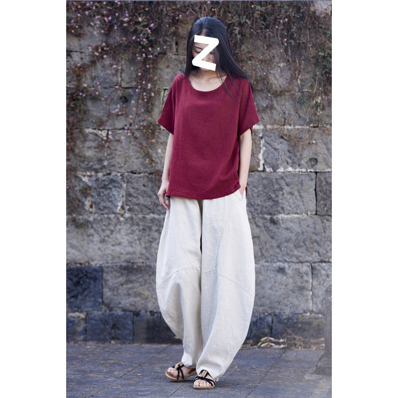 National Fashion Loose All-matching Pants Women