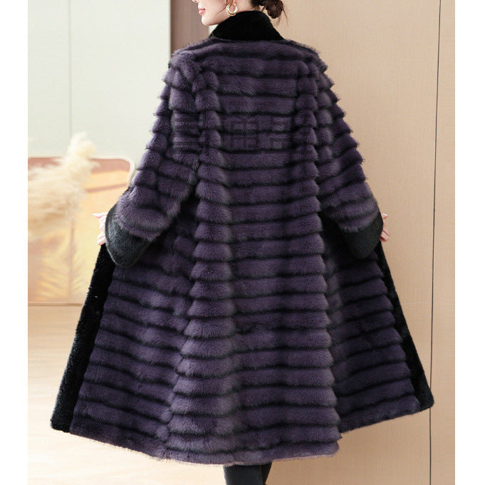 Winter Imitated Mink Coat For Middle-aged And Elderly