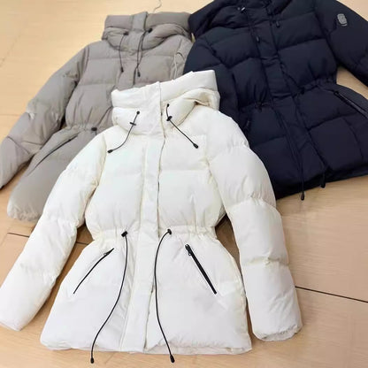 New Velvet Down Cotton-padded Coat For Women Hooded Warm Jacket