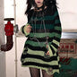 Loose Striped Knitted Gradient Ripped Sweater