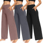 Women's Pajama Printed Wide-leg Pants High Waist