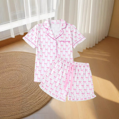 Women's Fashion Personalized Bow Pajamas Suit