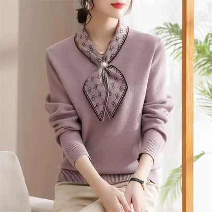 Autumn And Winter Loose Belly-covering Shirt Top Mother's Sweater