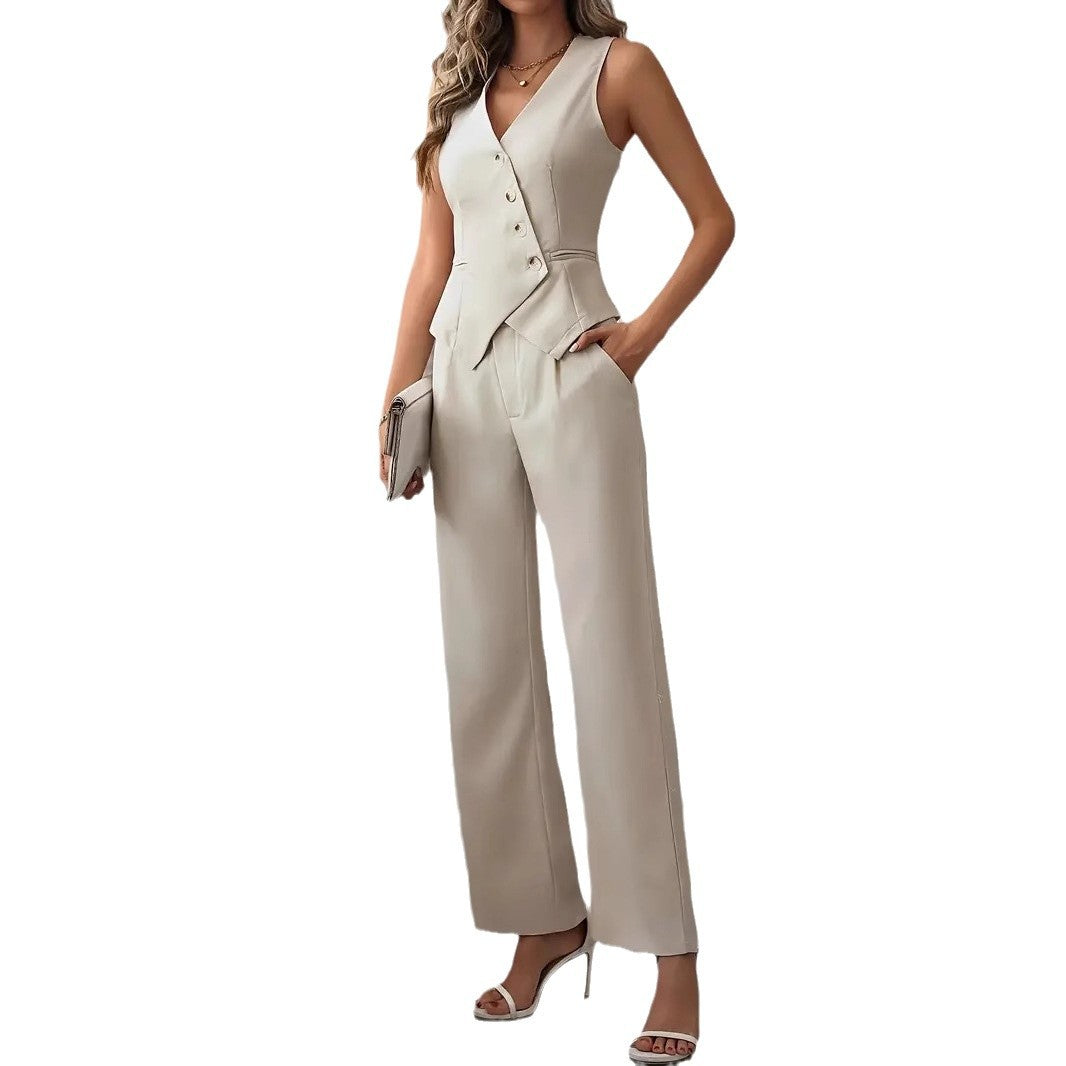 Women's Fashion Casual Vest Suit Pants Suit