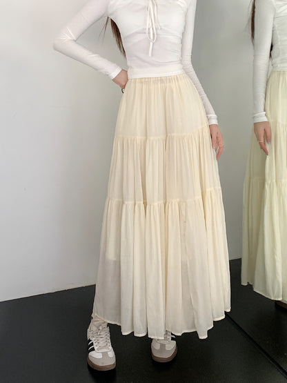 Design High Waist Slimming Expansion Skirt Loose All-match Stitching Skirt