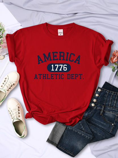 American Sports Department Letter T-shirt