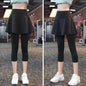 Fake Two-piece Sport Pants Ankle-tied Fitness Pantskirt