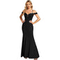 Women's Clothing Off-neck Sling Evening Long Dress