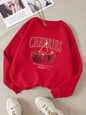 Fashion Women's Sweatshirt Fresh Red Cherry Printed Sweater