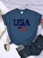 Damen T-Shirt mit Aufdruck „American Letters“ von American Stars and Stripes