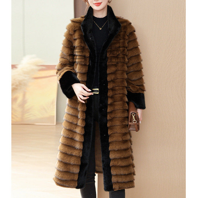 Winter Imitated Mink Coat For Middle-aged And Elderly