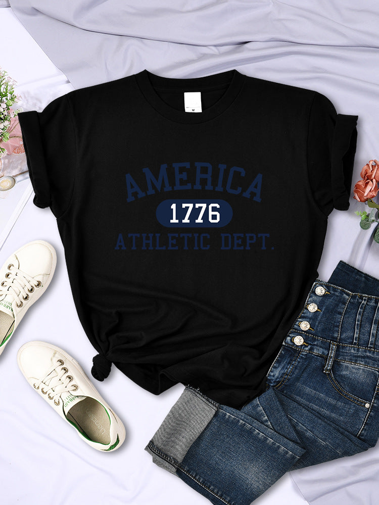 American Sports Department Letter T-shirt