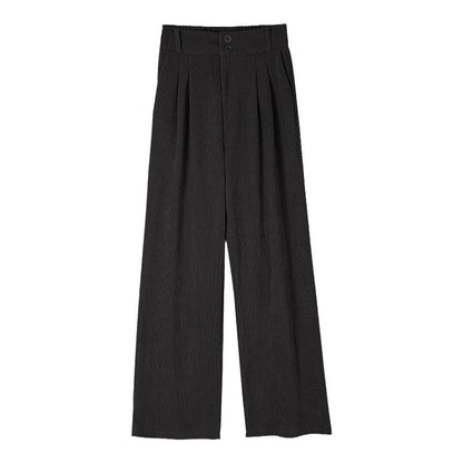 Women's Casual Solid Color Loose Japanese Style Wide Leg Pants