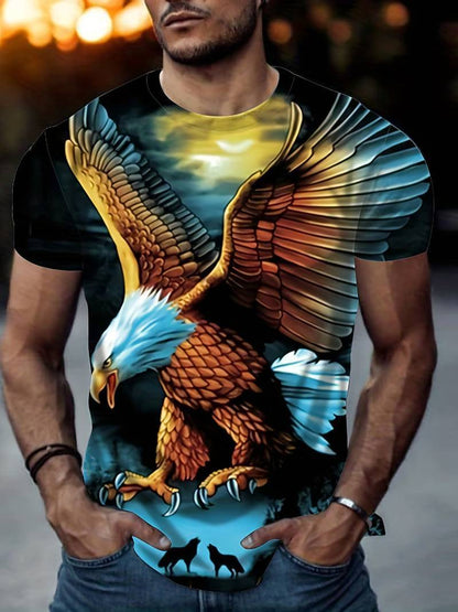 Men's Eagle Print Fashion Print T-shirt