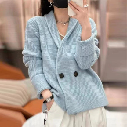 Women's Knitted Wool Cardigan Autumn And Winter Sweater