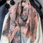 Versatile Cashmere-like Double-sided Tropical Rainforest Pattern Thickened Warm New Scarf For Women