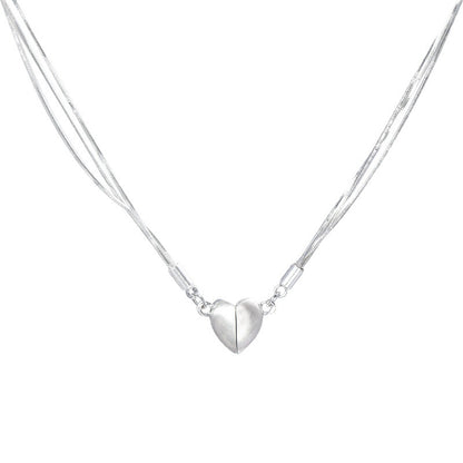 Light Luxury Minority Design Magnetic Heart Necklace