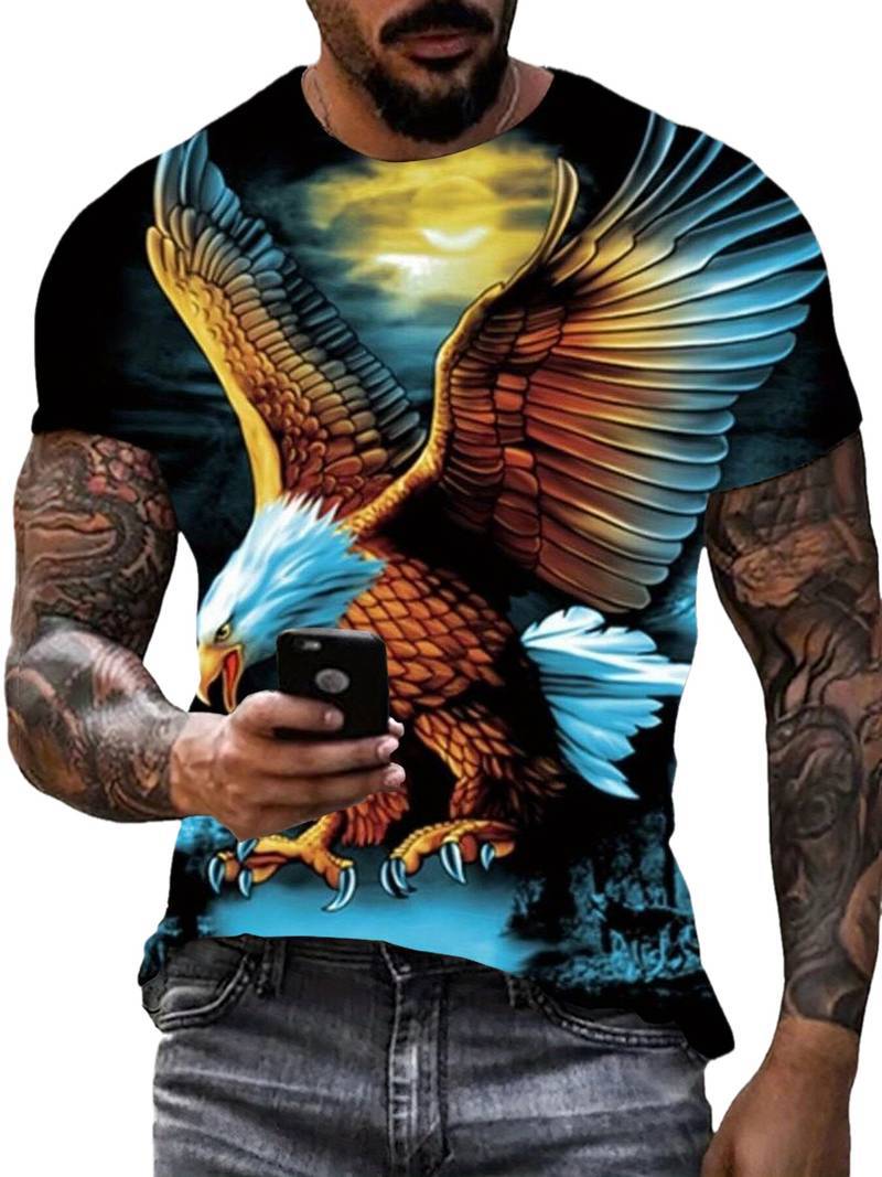 Men's Eagle Print Fashion Print T-shirt