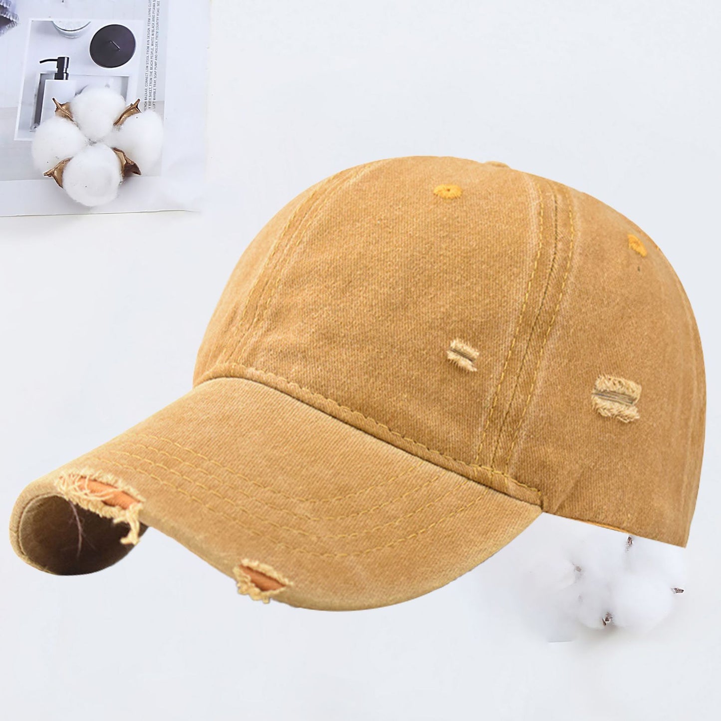 Women's Vintage Sunshade Retro Soft Peaked Cap