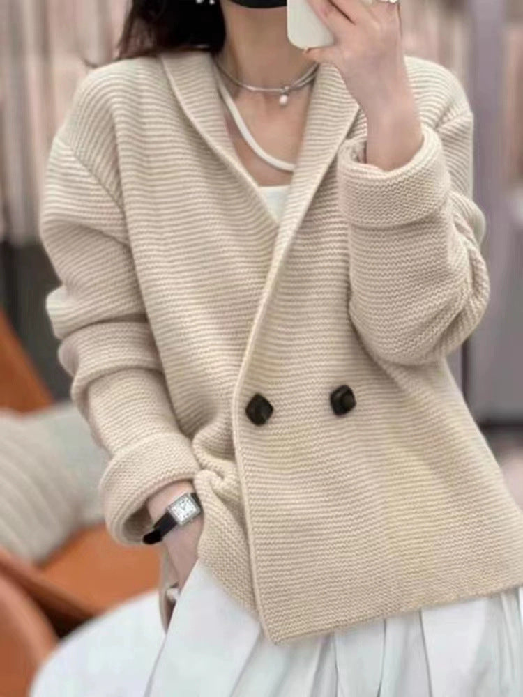 Women's Knitted Wool Cardigan Autumn And Winter Sweater