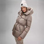 New Velvet Down Cotton-padded Coat For Women Hooded Warm Jacket