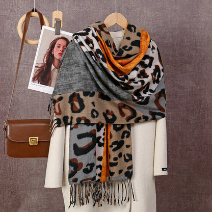 Women's Cashmere-like Duplex Printing Scarf