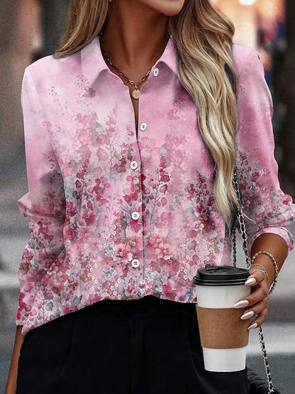 Elegant Women's Loose Long Sleeve Shirt