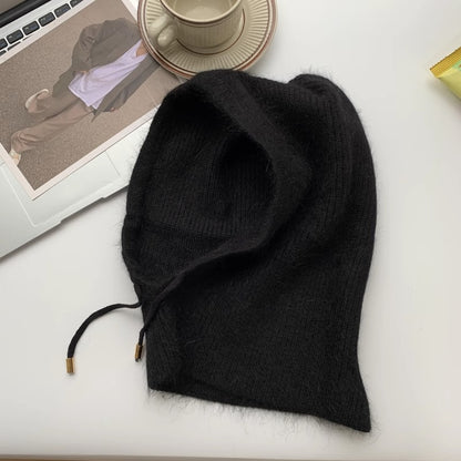 Thermal Scarf Integrated Drawstring Sleeve Cap