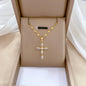 Temperament And Fully-jewelled Cross Necklace