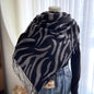 New Striped Printed Tassel Cashmere Shawl