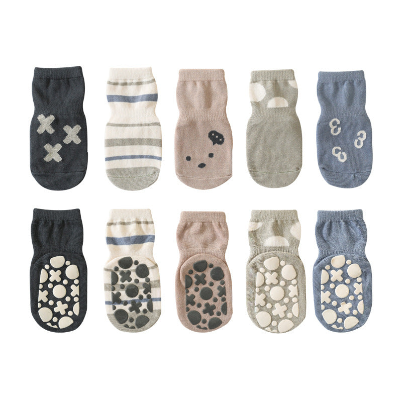 Children's Sole Silicone Non-slip Middle Tube Cotton Socks