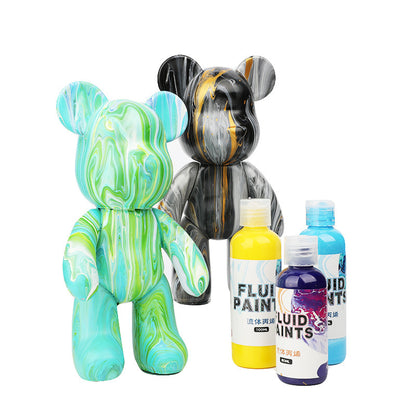 Children's Handmade DIY Violent Bear Fluid Acrylic Paint