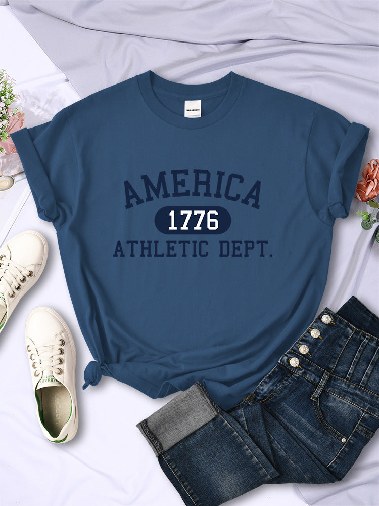 American Sports Department Letter T-shirt