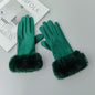 Thermo-Touchscreen-Handschuhe aus dickem Wildleder mit Fleecefutter