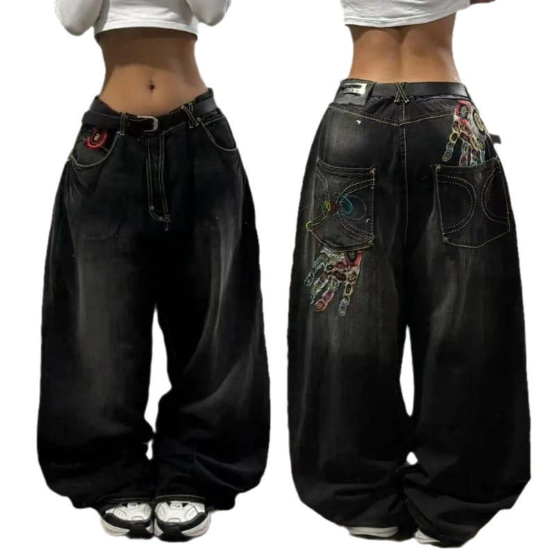 American Retro Couple Wide Leg Jeans