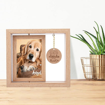 Postcard Photo Solid Wood Photo Frame Rotatable Desktop Decoration